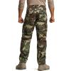 CQR Men’s Tactical Pants, Water Resistant Ripstop Cargo Pants, Lightweight EDC Work Hiking Pants, Outdoor Apparel(Duratex Mag Pocket Print Woodland Camo)