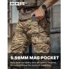 CQR Men’s Tactical Pants, Water Resistant Ripstop Cargo Pants, Lightweight EDC Work Hiking Pants, Outdoor Apparel(Duratex Mag Pocket Utility Camo)