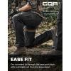 CQR Men’s Tactical Pants, Water Resistant Ripstop Cargo Pants, Lightweight EDC Work Hiking Pants, Outdoor Apparel(Raider Black)