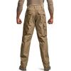 CQR Men’s Tactical Pants, Water Resistant Ripstop Cargo Pants, Lightweight EDC Work Hiking Pants, Outdoor Apparel(Raider Cougar)