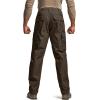 CQR Men’s Tactical Pants, Water Resistant Ripstop Cargo Pants, Lightweight EDC Work Hiking Pants, Outdoor Apparel(Raider Dark Brown)
