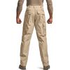 CQR Men’s Tactical Pants, Water Resistant Ripstop Cargo Pants, Lightweight EDC Work Hiking Pants, Outdoor Apparel(Raider Khaki)
