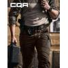 CQR Men’s Tactical Pants, Water Resistant Ripstop Cargo Pants, Lightweight EDC Work Hiking Pants, Outdoor Apparel(Raider Mag Pocket Dark Brown)