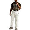 CQR Men’s Tactical Pants, Water Resistant Ripstop Cargo Pants, Lightweight EDC Work Hiking Pants, Outdoor Apparel(Raider Mag Pocket Frosted White)