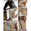 CQR Men’s Tactical Pants, Water Resistant Ripstop Cargo Pants, Lightweight EDC Work Hiking Pants, Outdoor Apparel(Raider Mag Pocket Khaki)