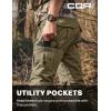 CQR Men’s Tactical Pants, Water Resistant Ripstop Cargo Pants, Lightweight EDC Work Hiking Pants, Outdoor Apparel(Raider Soil Green)