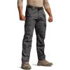 CQR Men’s Tactical Pants, Water Resistant Ripstop Cargo Pants, Lightweight EDC Work Hiking Pants, Outdoor Apparel(Duratex Mag Pocket Charcoal)