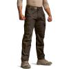 CQR Men’s Tactical Pants, Water Resistant Ripstop Cargo Pants, Lightweight EDC Work Hiking Pants, Outdoor Apparel(Duratex Mag Pocket Dark Brown)