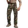 CQR Men’s Tactical Pants, Water Resistant Ripstop Cargo Pants, Lightweight EDC Work Hiking Pants, Outdoor Apparel(Duratex Mag Pocket Print Woodland Camo)