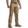 CQR Men’s Tactical Pants, Water Resistant Ripstop Cargo Pants, Lightweight EDC Work Hiking Pants, Outdoor Apparel(Raider Cougar)