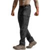 CQR Men’s Tactical Pants, Water Resistant Ripstop Cargo Pants, Lightweight EDC Work Hiking Pants, Outdoor Apparel(Raider Mag Pocket Black)