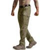 CQR Men’s Tactical Pants, Water Resistant Ripstop Cargo Pants, Lightweight EDC Work Hiking Pants, Outdoor Apparel(Raider Mag Pocket Soil Green)
