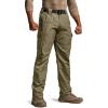 CQR Men’s Tactical Pants, Water Resistant Ripstop Cargo Pants, Lightweight EDC Work Hiking Pants, Outdoor Apparel(Raider Soil Green)
