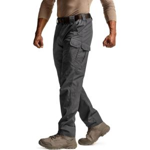 CQR Men’s Tactical Pants, Water Resistant Ripstop Cargo Pants, Lightweight EDC Work Hiking Pants, Outdoor Apparel(Raider Mag Pocket Charcoal)