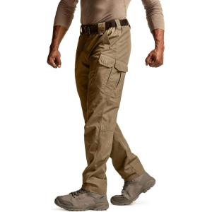CQR Men’s Tactical Pants, Water Resistant Ripstop Cargo Pants, Lightweight EDC Work Hiking Pants, Outdoor Apparel(Raider Mag Pocket Cougar)