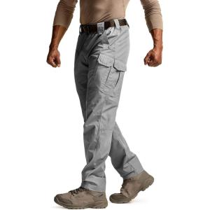 CQR Men’s Tactical Pants, Water Resistant Ripstop Cargo Pants, Lightweight EDC Work Hiking Pants, Outdoor Apparel(Raider Mag Pocket Stone)
