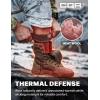 CQR 3 Pack Men and Women Wool Hiking Mid Calf Crew Socks, Moisture Wicking Breathable Outdoor Tactical Cushion boot Socks(Rex Arc 10in Soil Green)