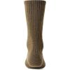 CQR 3 Pack Men and Women Wool Hiking Mid Calf Crew Socks, Moisture Wicking Breathable Outdoor Tactical Cushion boot Socks(Rex Lt 8.5in Coyote Brown)