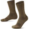 CQR 3 Pack Men and Women Wool Hiking Mid Calf Crew Socks, Moisture Wicking Breathable Outdoor Tactical Cushion boot Socks(Rex Lt 8.5in Coyote Brown)
