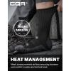 CQR 3 Pack Men and Women Wool Hiking Mid Calf Crew Socks, Moisture Wicking Breathable Outdoor Tactical Cushion boot Socks(Rex Tac 8.5in Black)