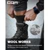 CQR 3 Pack Men and Women Wool Hiking Mid Calf Crew Socks, Moisture Wicking Breathable Outdoor Tactical Cushion boot Socks(Rex Tac 8.5in Black)
