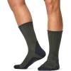 CQR 3 Pack Men and Women Wool Hiking Mid Calf Crew Socks, Moisture Wicking Breathable Outdoor Tactical Cushion boot Socks(Rex Tac 8.5in Black/Soil Green/Coyote Brown)
