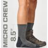 CQR 3 Pack Men and Women Wool Hiking Mid Calf Crew Socks, Moisture Wicking Breathable Outdoor Tactical Cushion boot Socks(Rex Tac 8.5in Light Grey)