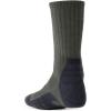 CQR 3 Pack Men and Women Wool Hiking Mid Calf Crew Socks, Moisture Wicking Breathable Outdoor Tactical Cushion boot Socks(Rex Tac 8.5in Soil Green)