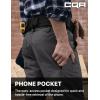 CQR Men’s Quick Dry Work Pants, Water Resistant Outdoor Tactical Pants, Lightweight Stretch Cargo Hiking Pants(Duratex Pants Charcoal)