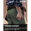 CQR Men’s Quick Dry Work Pants, Water Resistant Outdoor Tactical Pants, Lightweight Stretch Cargo Hiking Pants(Duratex Pants Green Kelp)