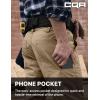 CQR Men’s Quick Dry Work Pants, Water Resistant Outdoor Tactical Pants, Lightweight Stretch Cargo Hiking Pants(Duratex Pants Khaki)