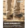 CQR Men’s Quick Dry Work Pants, Water Resistant Outdoor Tactical Pants, Lightweight Stretch Cargo Hiking Pants(Frontline Khaki)