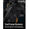 CQR Men’s Quick Dry Work Pants, Water Resistant Outdoor Tactical Pants, Lightweight Stretch Cargo Hiking Pants(Work Pants Black)