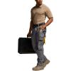CQR Men’s Quick Dry Work Pants, Water Resistant Outdoor Tactical Pants, Lightweight Stretch Cargo Hiking Pants(Work Pants Charcoal)