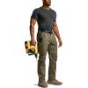 CQR Men’s Quick Dry Work Pants, Water Resistant Outdoor Tactical Pants, Lightweight Stretch Cargo Hiking Pants(Work Pants Soil Green)