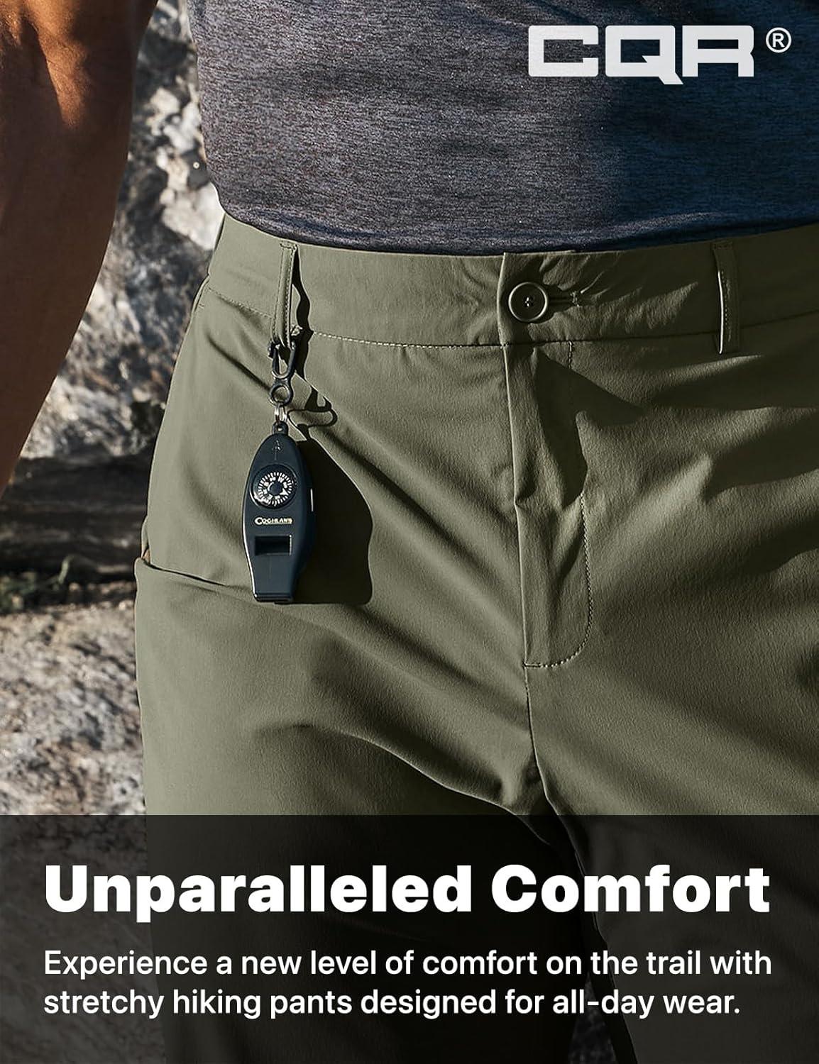 image:imageCQR Mens Quick Dry Stretch Hiking Cargo Shorts Lightweight Water Resistant Tactical Casual Golf amp Outdoor with PocketsHike Flex Khaki