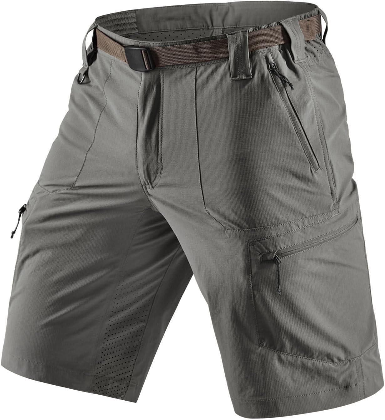 image:imageCQR Mens Quick Dry Stretch Hiking Cargo Shorts Lightweight Water Resistant Tactical Casual Golf amp Outdoor with PocketsPeak Sage