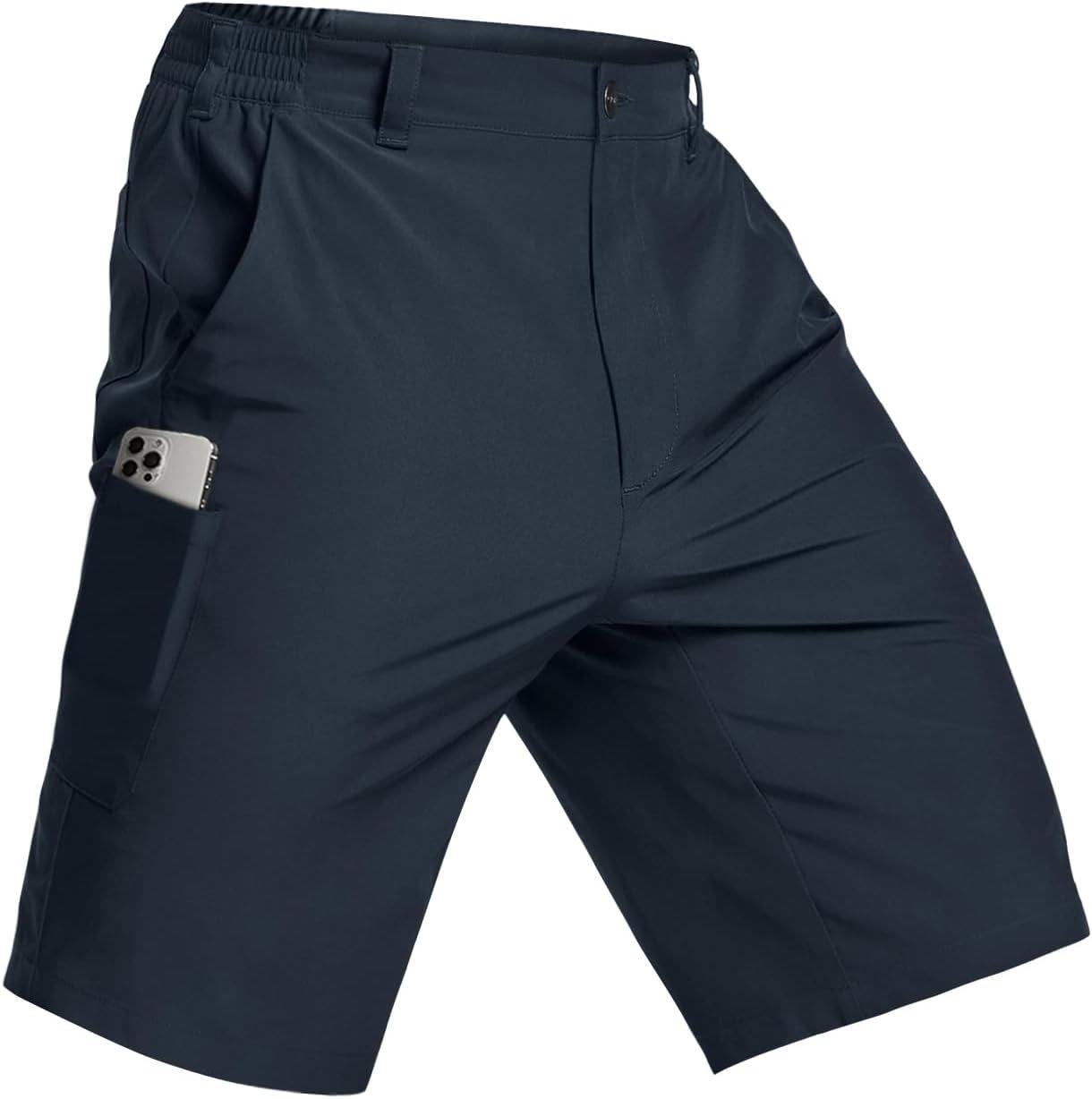 image:imageCQR Mens Quick Dry Stretch Hiking Cargo Shorts Lightweight Water Resistant Tactical Casual Golf amp Outdoor with PocketsRoutine Navy