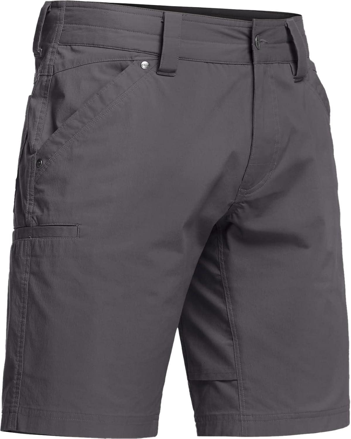 image:imageCQR Mens Stretch Utility Shorts Lightweight Quick Dry Casual Shorts Hiking Golf Cargo Shorts with Zipper PocketsSedona Shorts Charcoal