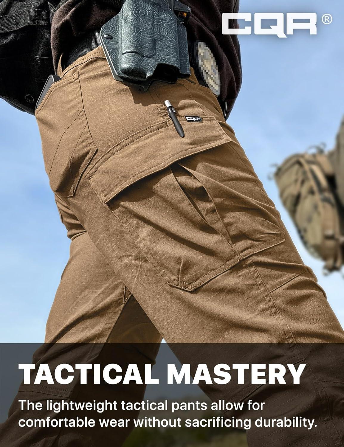 image:imageCQR Womens Flex Stretch Tactical Pants Water Resistant Ripstop Cargo Work Pants with Pockets for Outdoor amp HikingVanguard Cougar