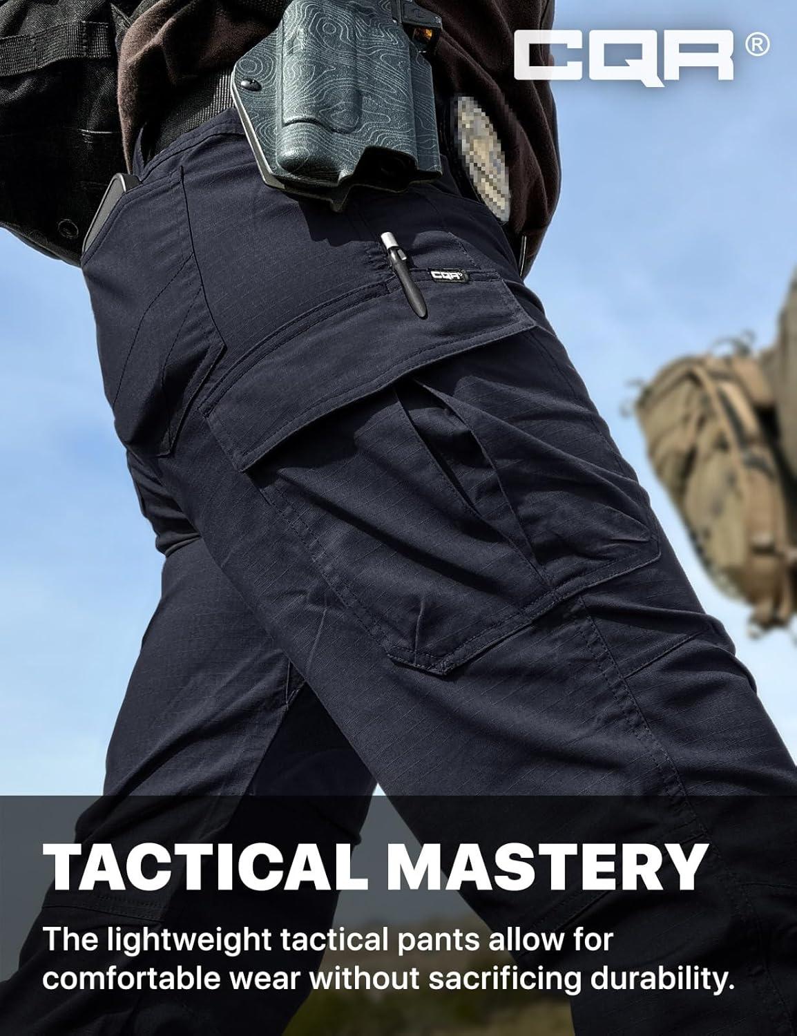 image:imageCQR Womens Flex Stretch Tactical Pants Water Resistant Ripstop Cargo Work Pants with Pockets for Outdoor amp HikingVanguard Operator Navy