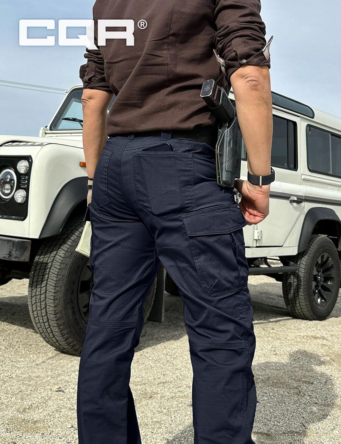 image:imageCQR Womens Flex Stretch Tactical Pants Water Resistant Ripstop Cargo Work Pants with Pockets for Outdoor amp HikingVanguard Operator Navy