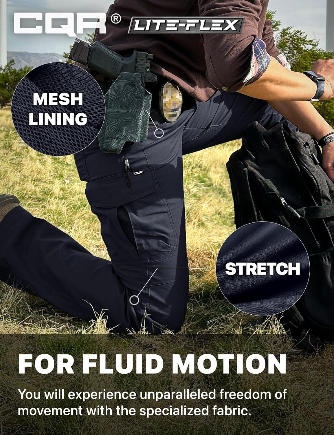image:imageCQR Womens Flex Stretch Tactical Pants Water Resistant Ripstop Cargo Work Pants with Pockets for Outdoor amp HikingVanguard Operator Navy