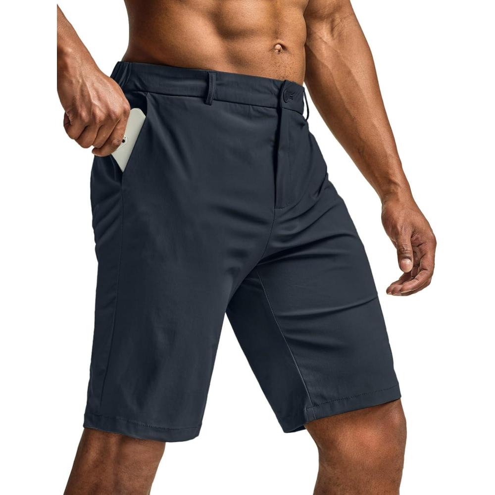 image:imageCQR Mens Quick Dry Stretch Hiking Cargo Shorts Lightweight Water Resistant Tactical Casual Golf amp Outdoor with PocketsHike Flex Navy