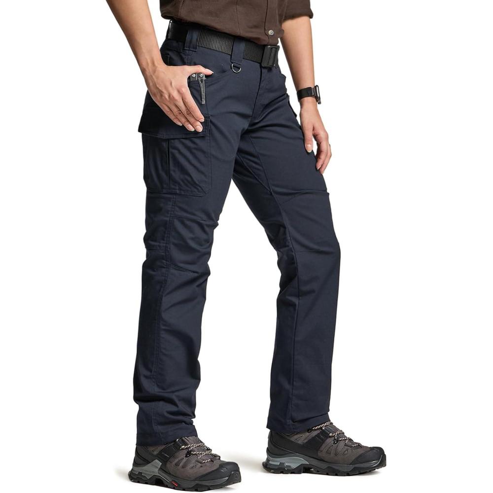 image:imageCQR Womens Flex Stretch Tactical Pants Water Resistant Ripstop Cargo Work Pants with Pockets for Outdoor amp HikingVanguard Operator Navy