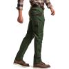 CQR Men’s Quick Dry Work Pants, Water Resistant Outdoor Tactical Pants, Lightweight Stretch Cargo Hiking Pants(Dura Flex Print Olive Green)