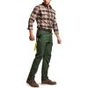 CQR Men’s Quick Dry Work Pants, Water Resistant Outdoor Tactical Pants, Lightweight Stretch Cargo Hiking Pants(Dura Flex Print Olive Green)