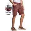 CQR Men’s Stretch Utility Shorts, Lightweight Quick Dry Casual Shorts, Hiking Golf Cargo Shorts with Zipper Pockets(Sedona Rust)