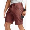 CQR Men’s Stretch Utility Shorts, Lightweight Quick Dry Casual Shorts, Hiking Golf Cargo Shorts with Zipper Pockets(Sedona Rust)
