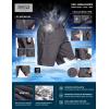 CQR Men’s Stretch Utility Shorts, Lightweight Quick Dry Casual Shorts, Hiking Golf Cargo Shorts with Zipper Pockets(Sedona Shorts Charcoal)